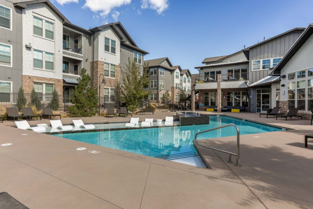 Pool with sundeck