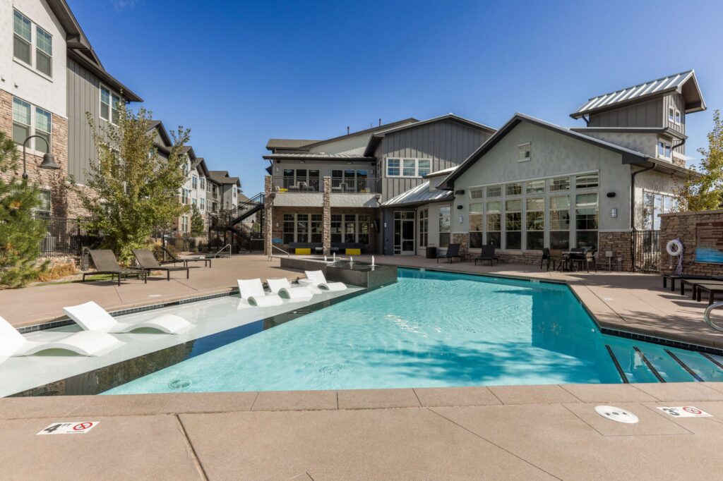 Pool with sundeck